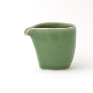 Tea Server Pot In Forest Green Longquan Celadon Porcelain Reverse Side View