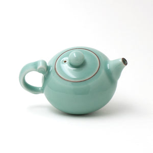 Longquan Celadon Porcelain Translucent Smoky Blue Glaze Teapot Top View