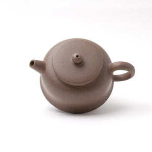 Greyed Granite Teapot Authentic Yixing Duan Ni Clay Top View