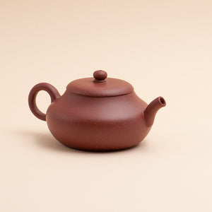 Teapot Yixing Purple Clay In Warm Chestnut Brown